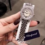 Perfect Replica Chopard L'Heure Du Diamant Stainless Steel Diamond Bezel Women Watch 